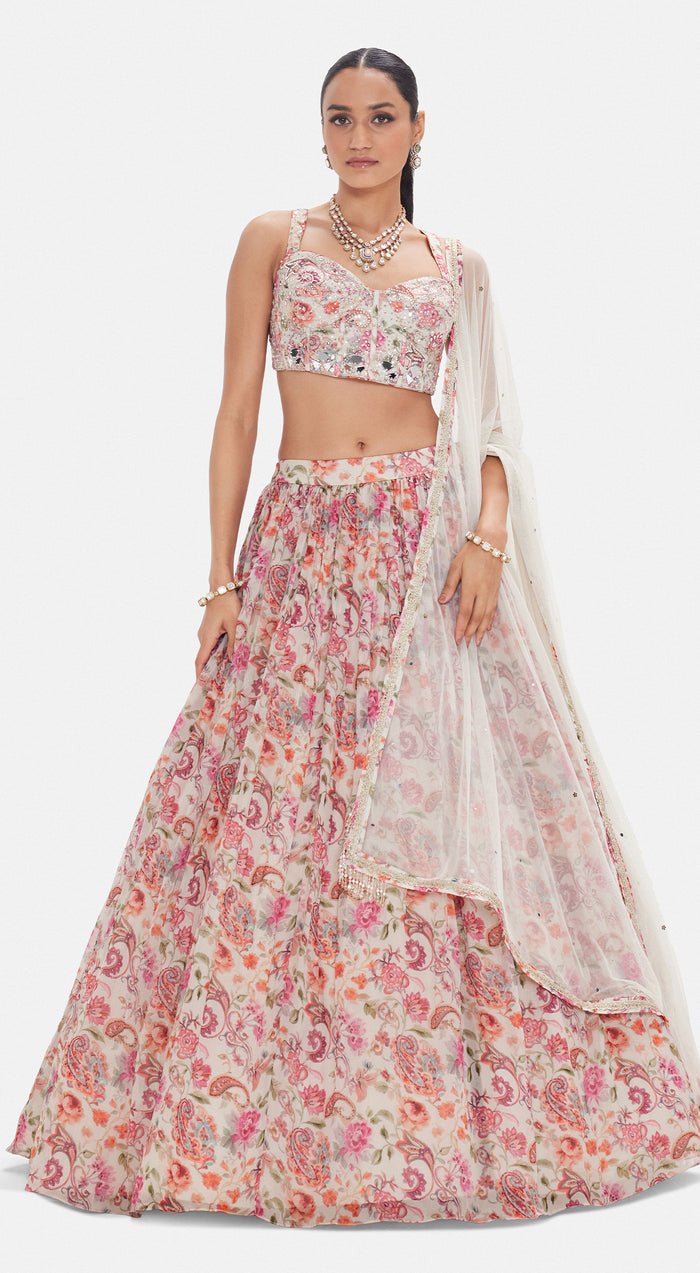 The Sacred Gardenia Lehenga Set