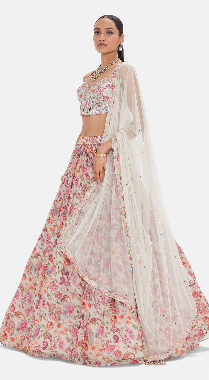 The Sacred Gardenia Lehenga Set
