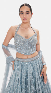 The Ice Comet Croset & Lehenga Set