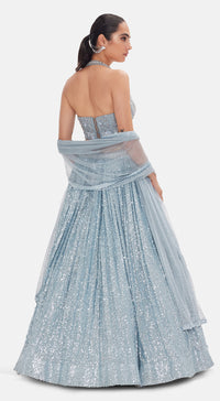 The Ice Comet Croset & Lehenga Set