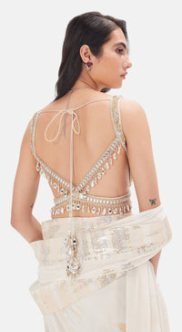 The Ecru Illusion Saree