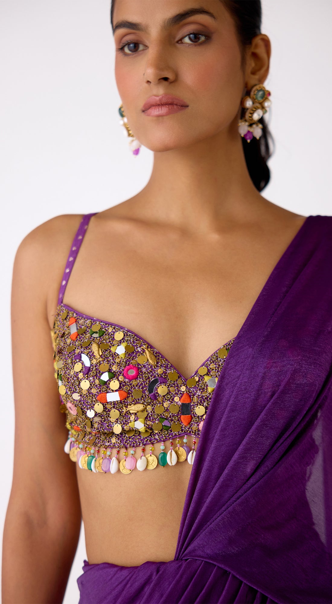 The Mystic Plum Draped Saree