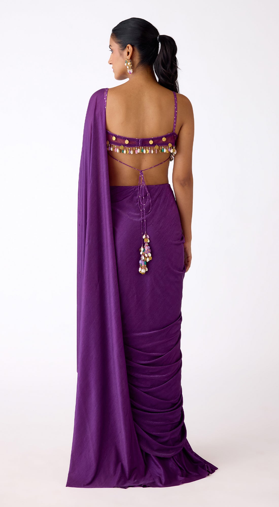The Mystic Plum Draped Saree