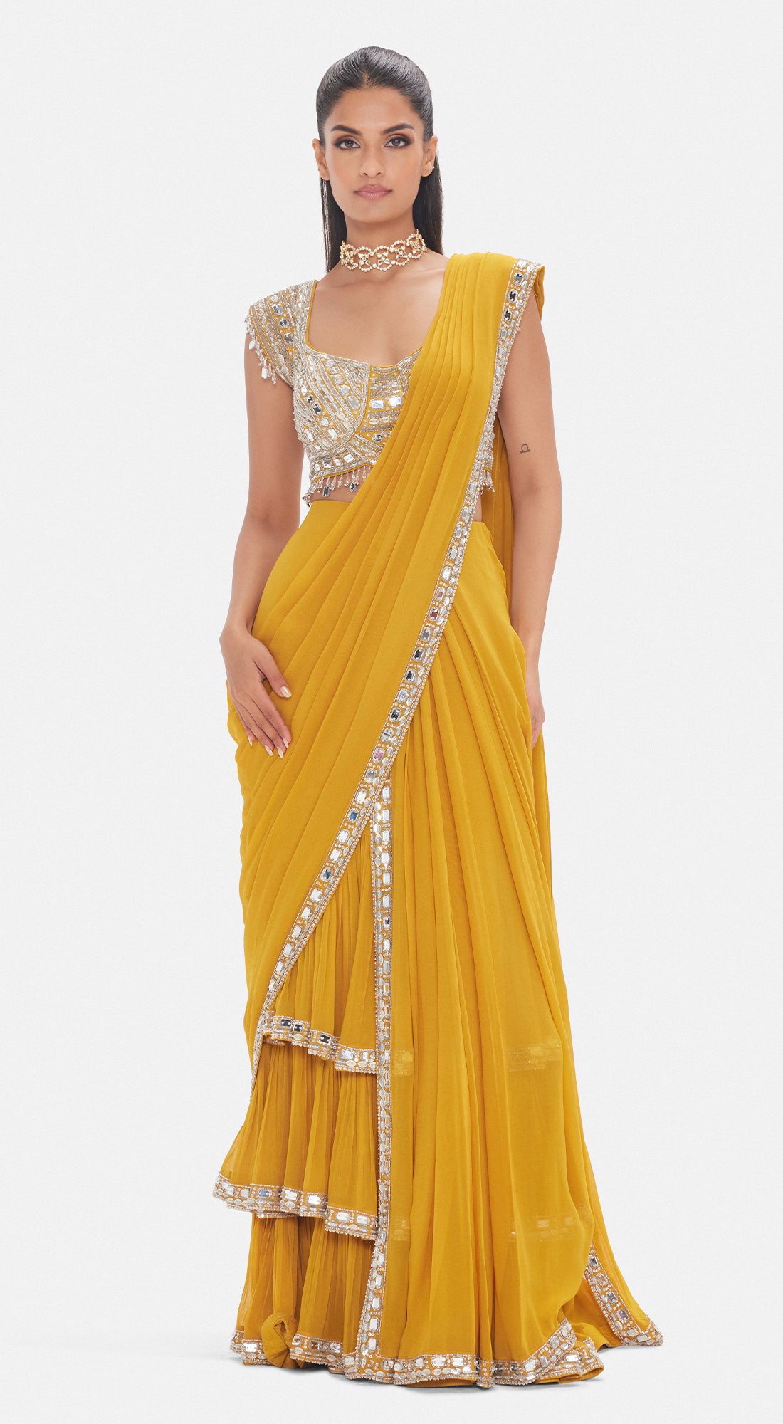The Sunlit Sovereign Saree