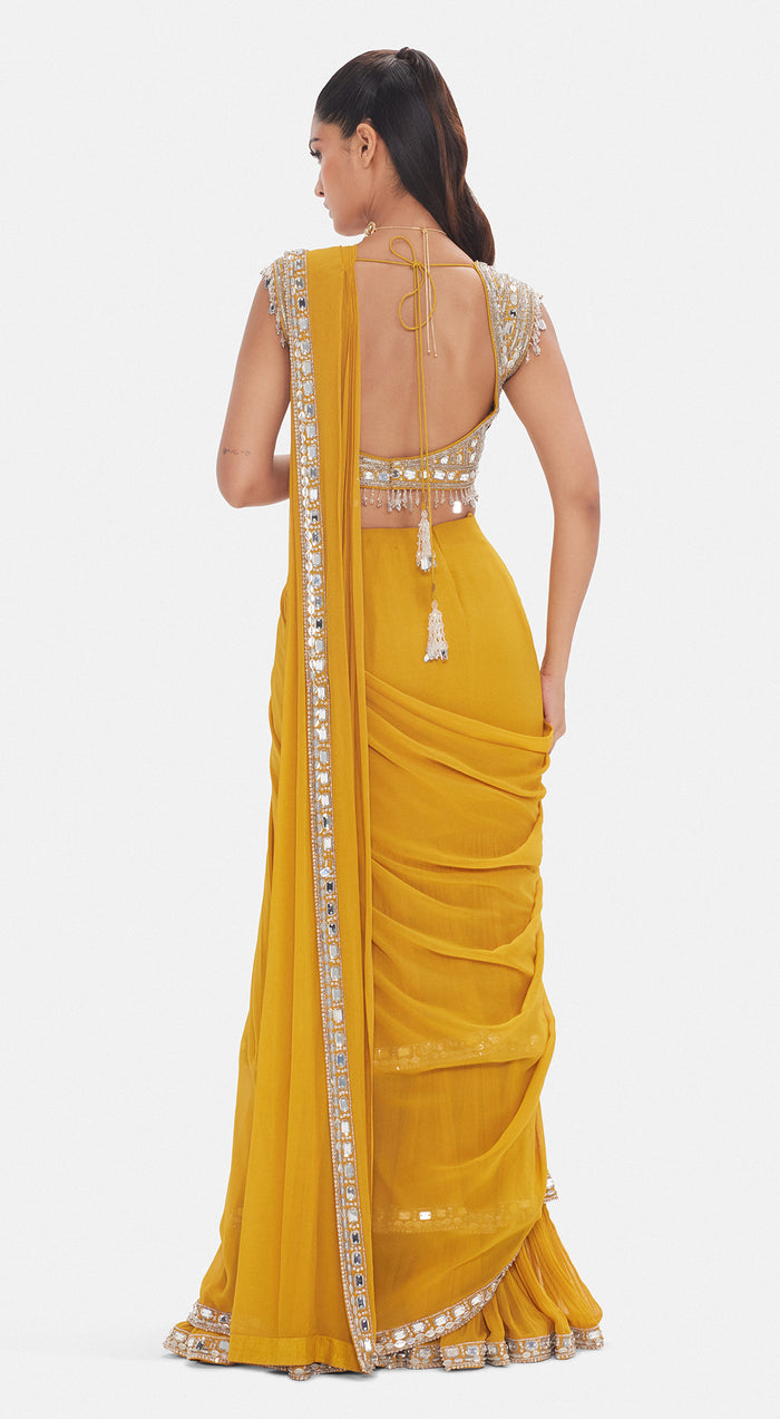 The Sunlit Sovereign Saree