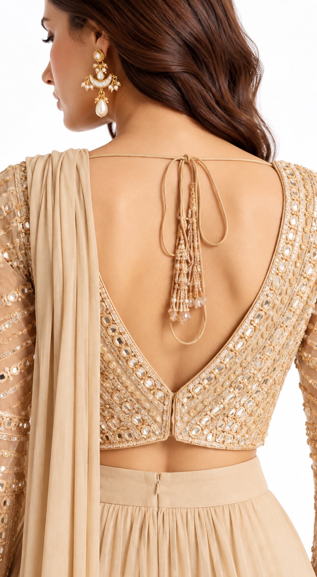 GOLD EMBROIDERED SAREE SET - PRR-3771-GOLD - image 3