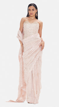 The Blush Lily Corset Saree