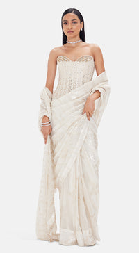 The White Lily Corset & Saree Set