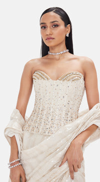 The White Lily Corset & Saree Set