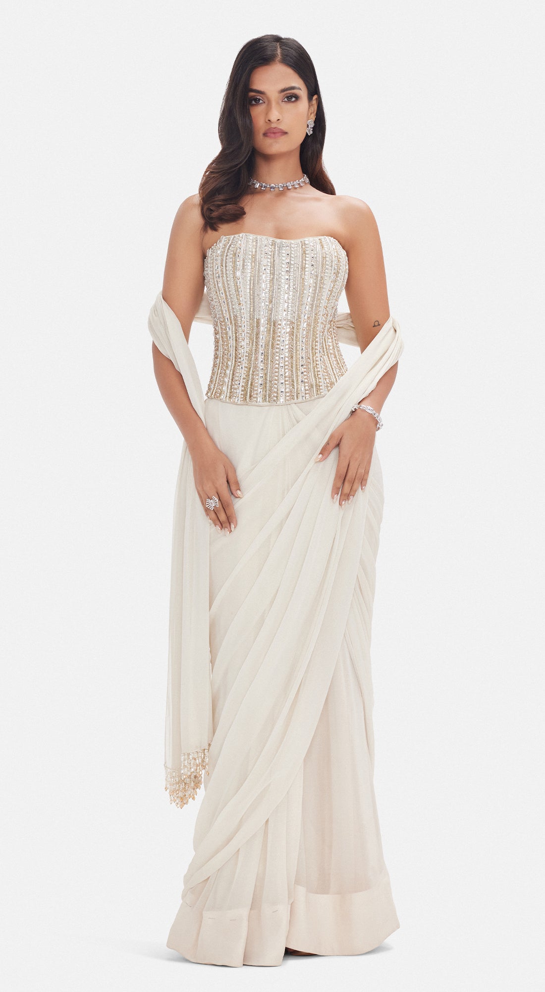 The Empress Drape Corset Saree – Basanti Kapde aur Koffee