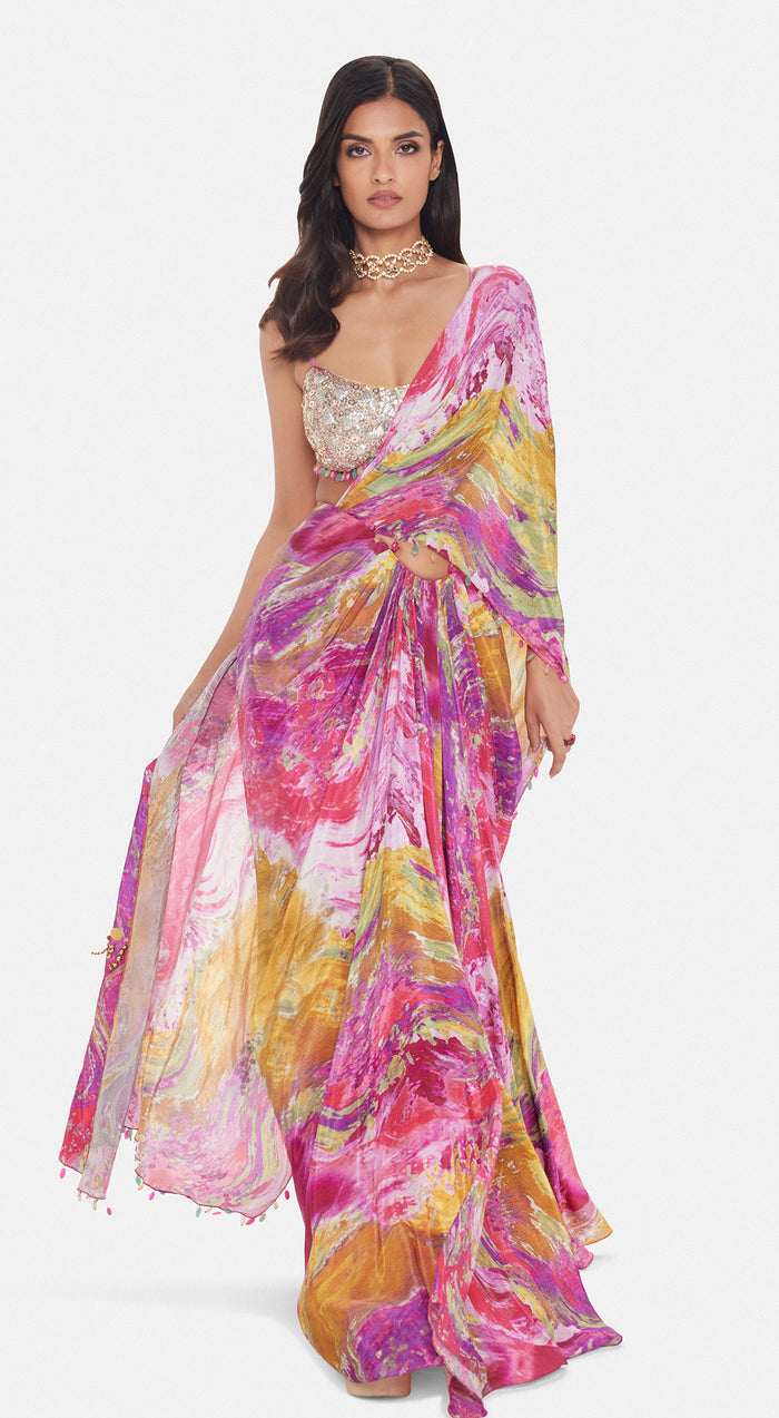 The Sunset Serenade Saree