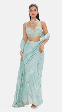 The Arctic Aurora Saree Set