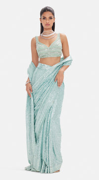 The Arctic Aurora Saree Set