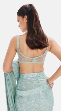 The Arctic Aurora Saree Set