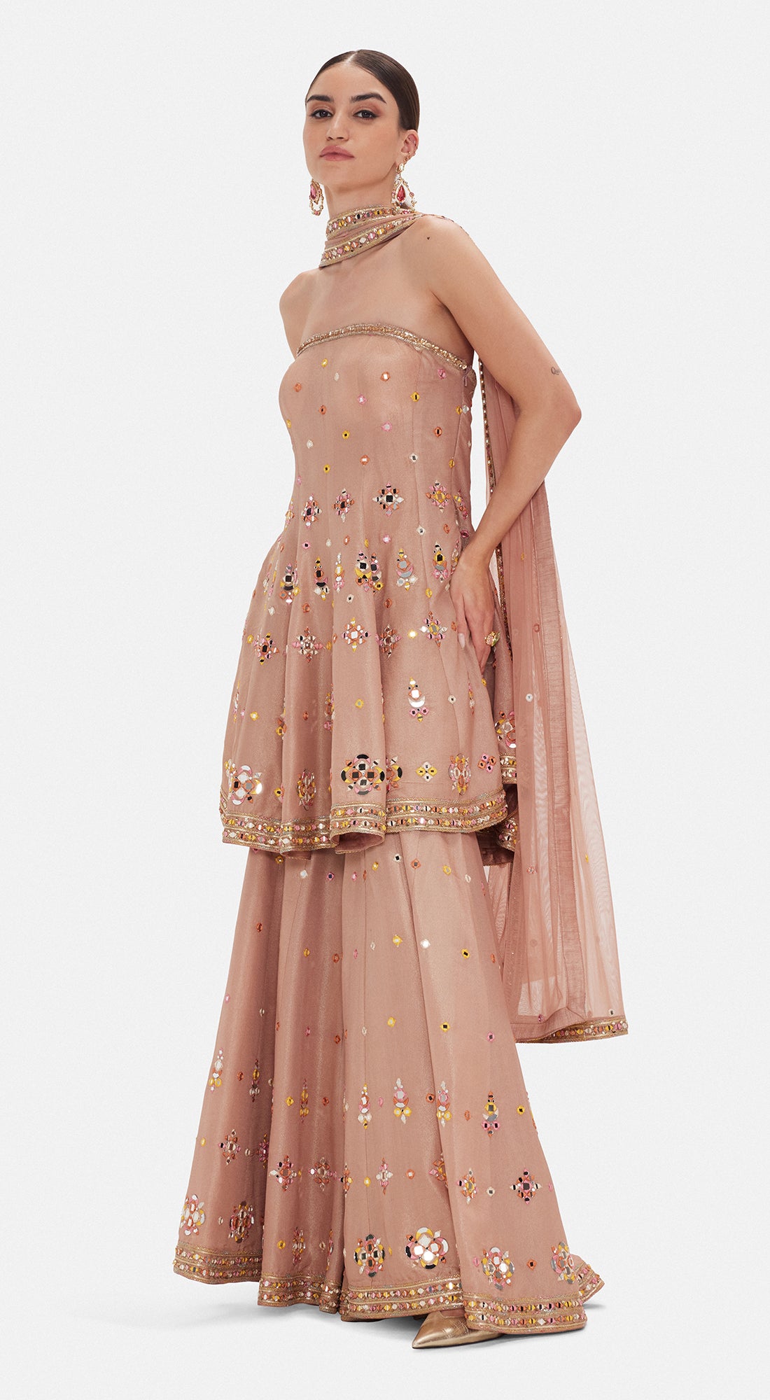 The Ethereal Petal Sharara Set