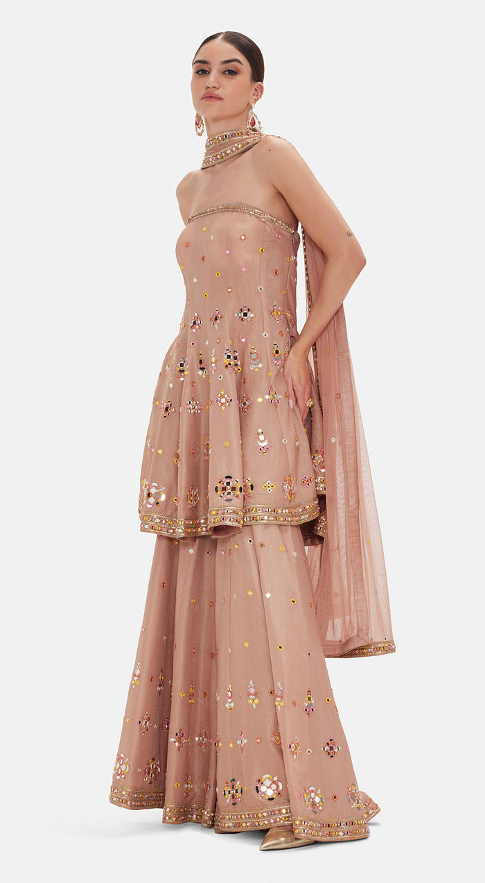 The Ethereal Petal Sharara Set