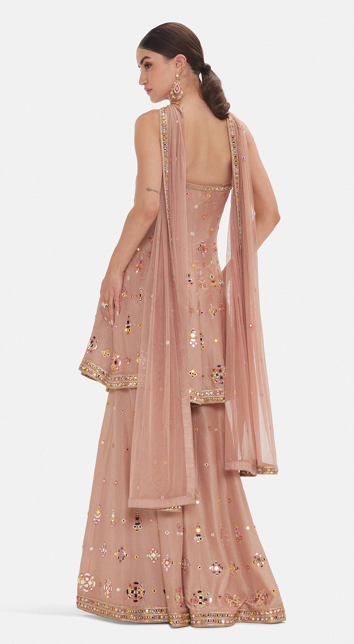The Ethereal Petal Sharara Set