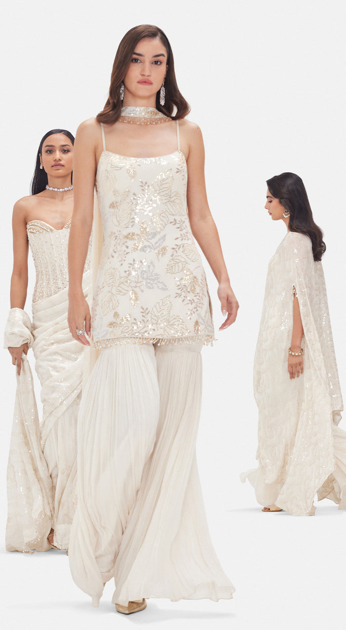 The Moonlit Garden Sharara Set