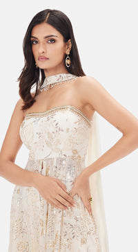 The White Rose Petal Sharara Set