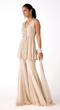 The Essence of Pearl Sharara Set