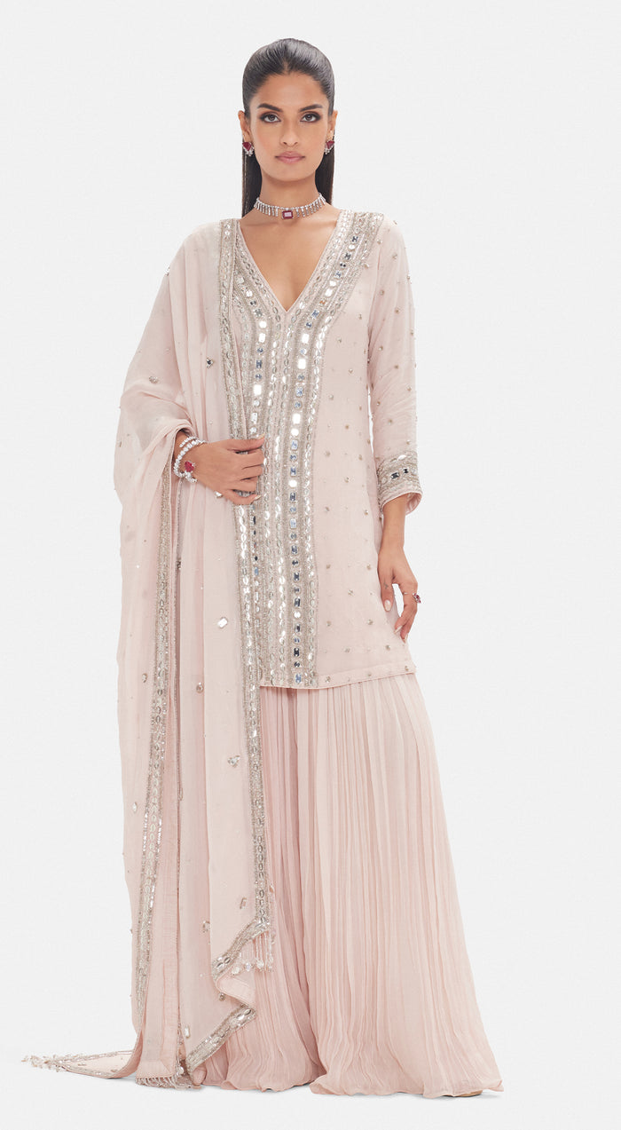 The Mirror Glow Sharara Set