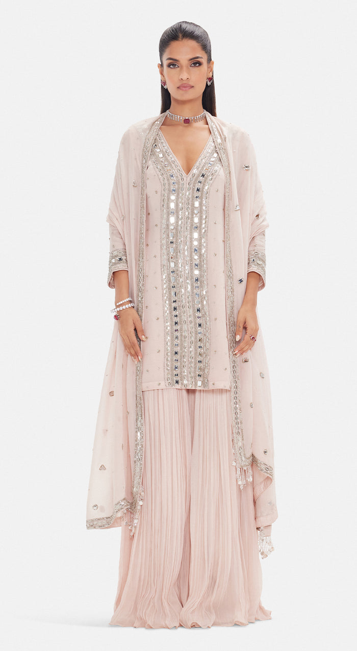 The Mirror Glow Sharara Set