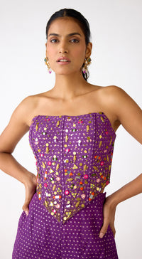 The Mystic Plum Sharara Set