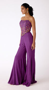 The Mystic Plum Sharara Set