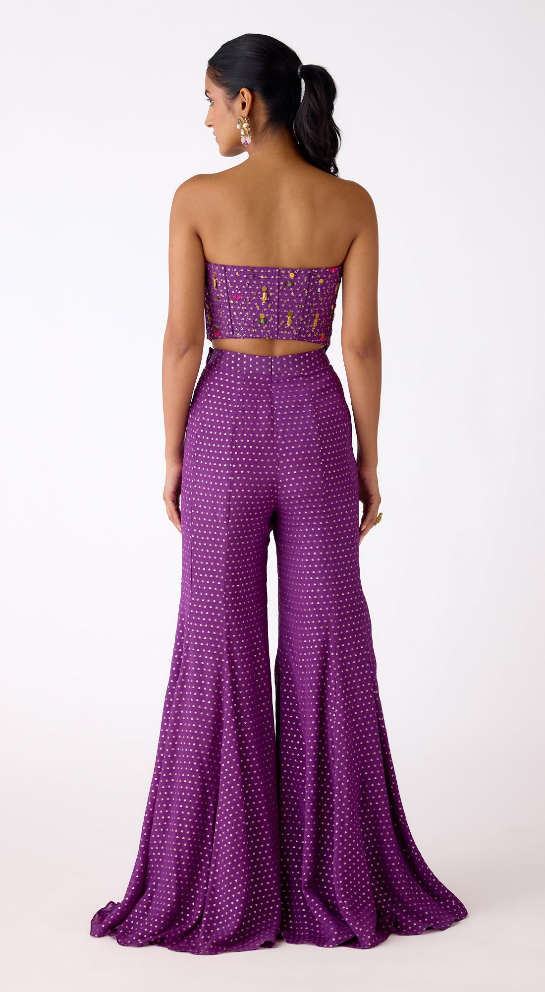 The Mystic Plum Sharara Set