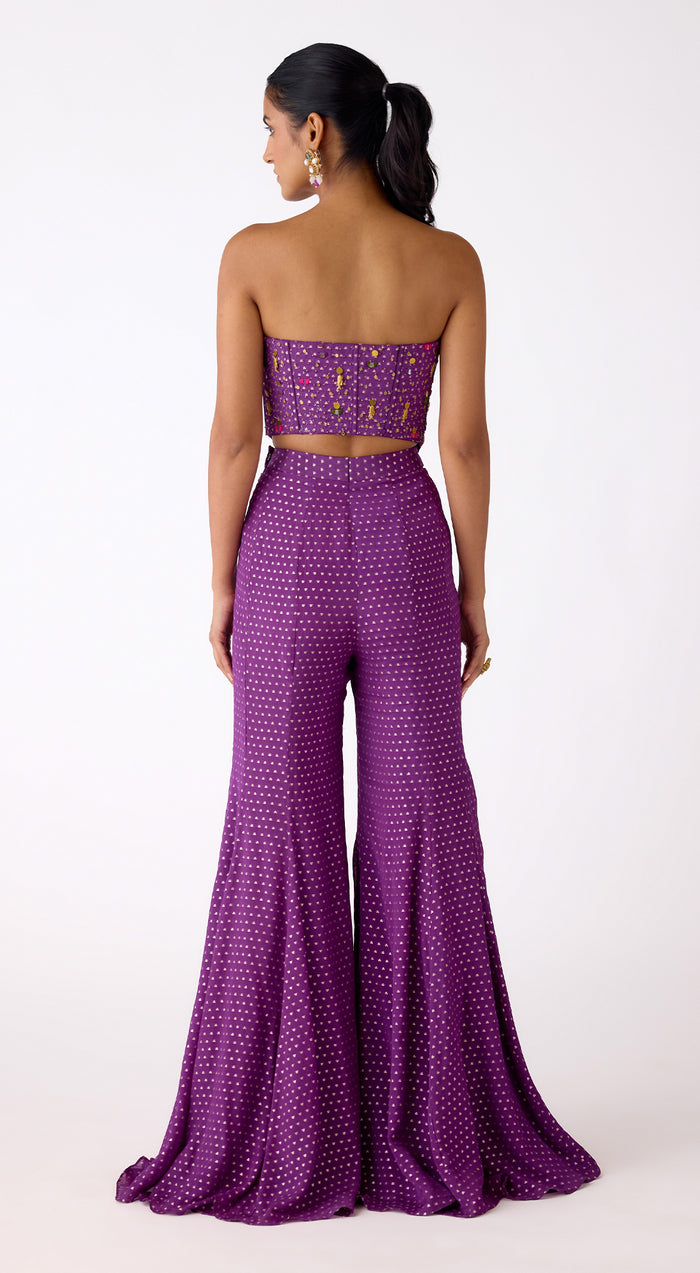 The Mystic Plum Sharara Set