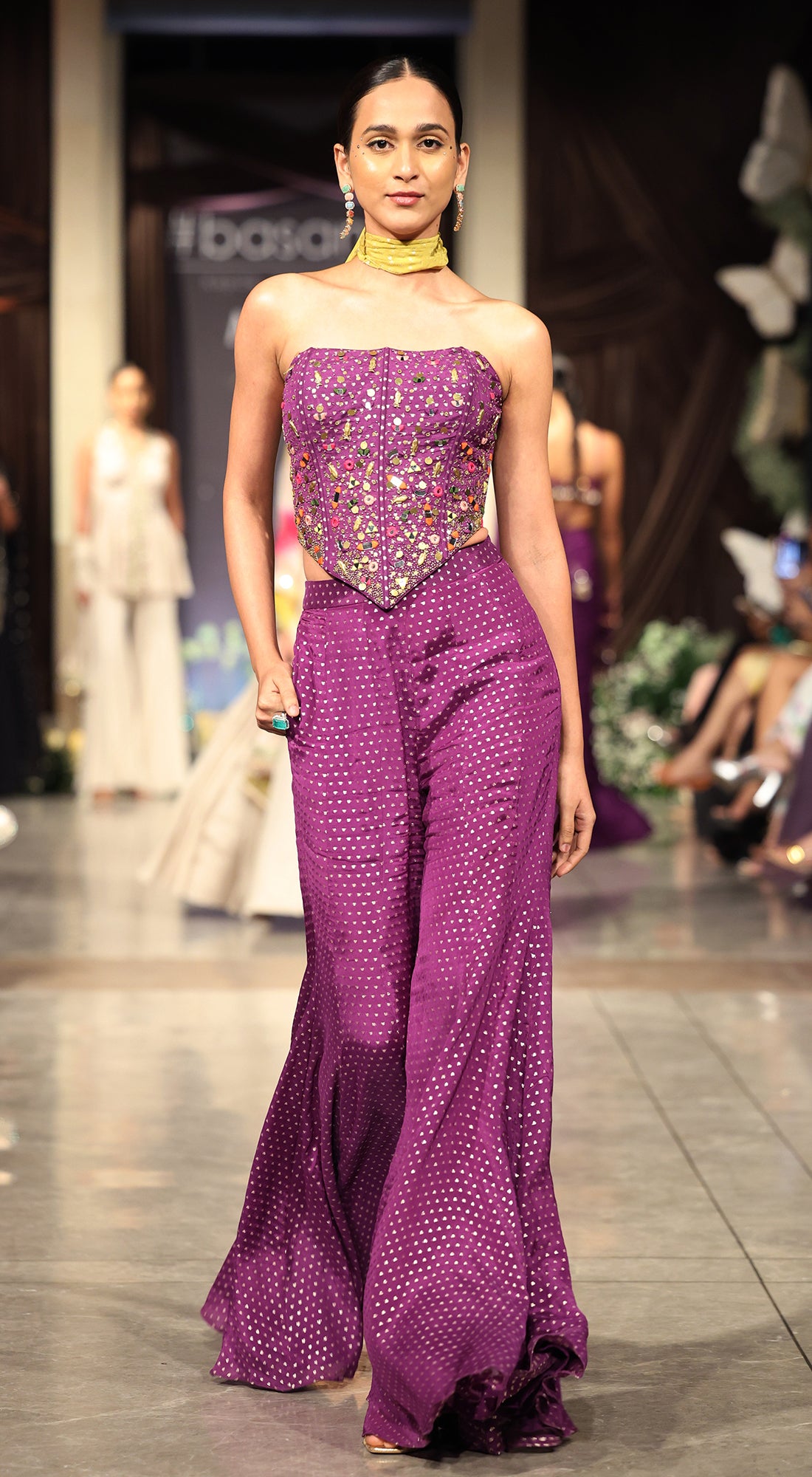 The Mystic Plum Sharara Set