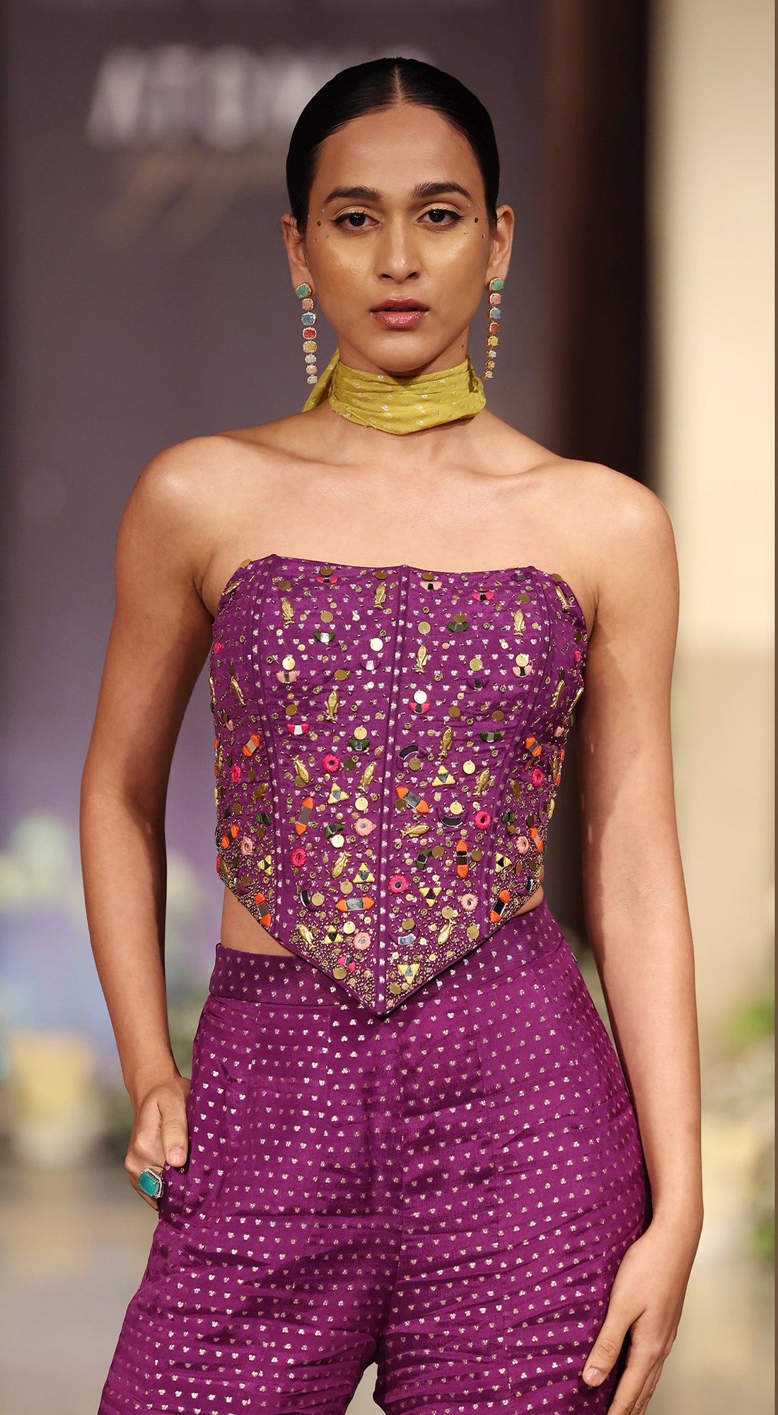 The Mystic Plum Sharara Set