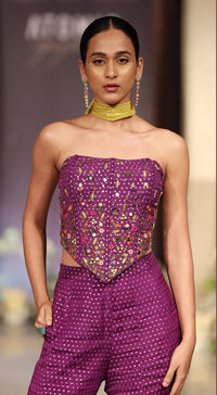 The Mystic Plum Sharara Set