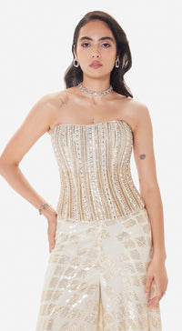 The Champagne Sparkle Corset Set