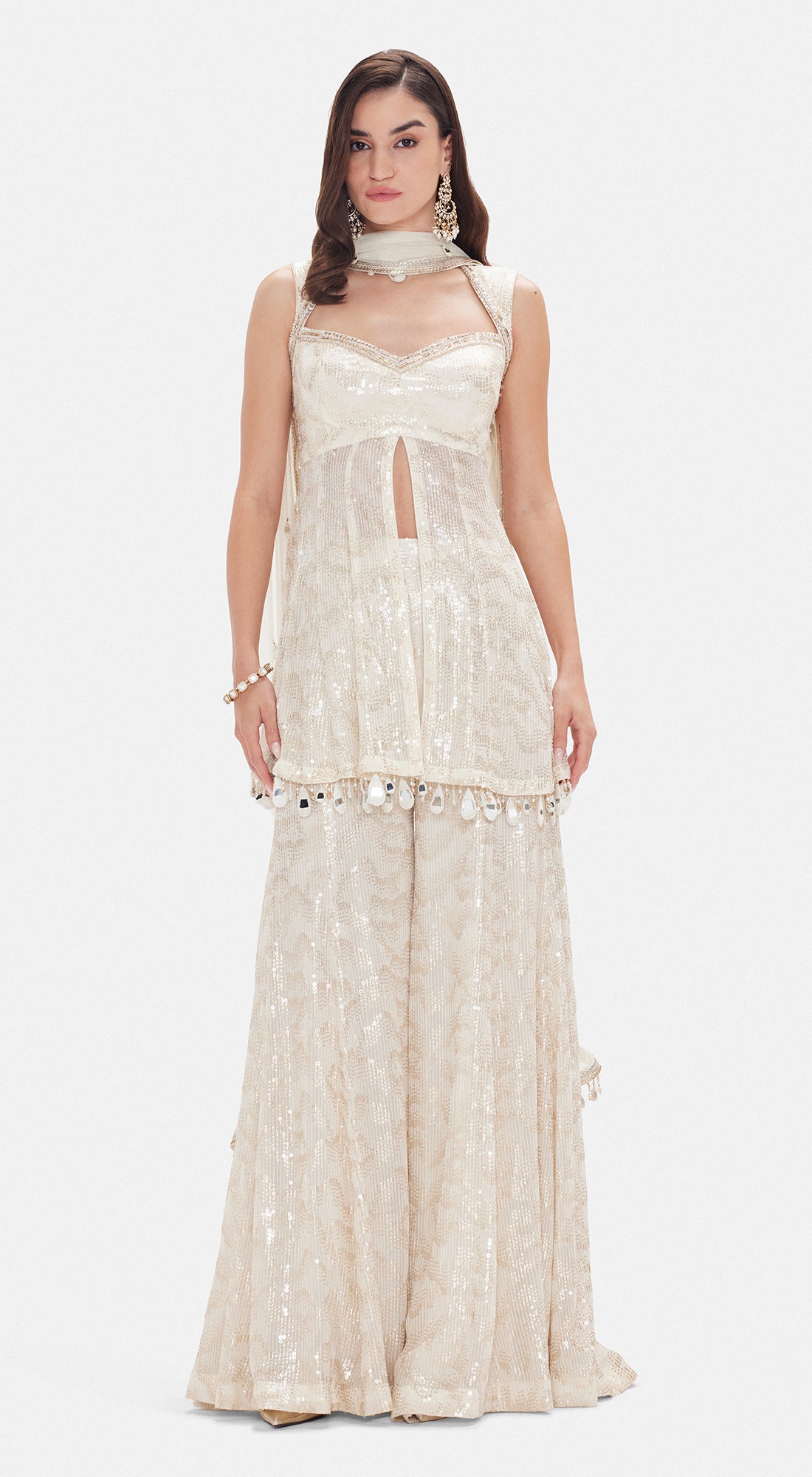 The Royal Pearl Sharara Set