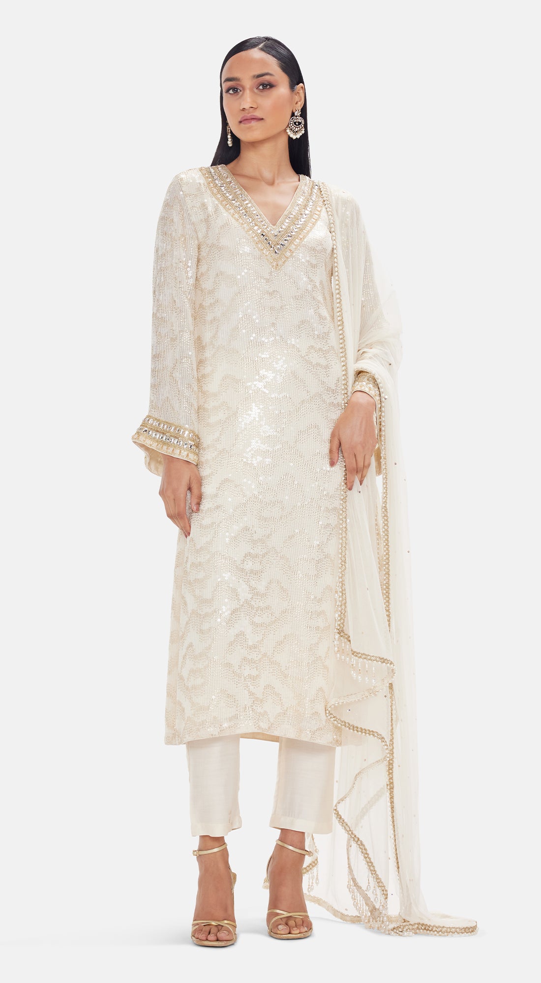 The Off-White Shimmer Suit