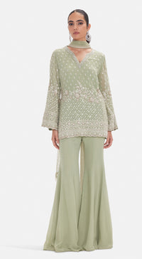 The Pista Shimmer Sharara Set