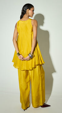 Mustard Silk Co-ord Set
