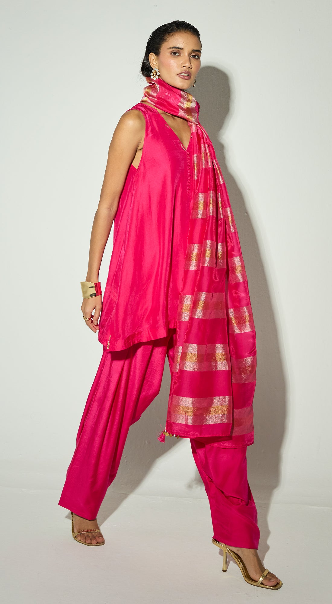 Rani-Pink Silk Co-ord Set