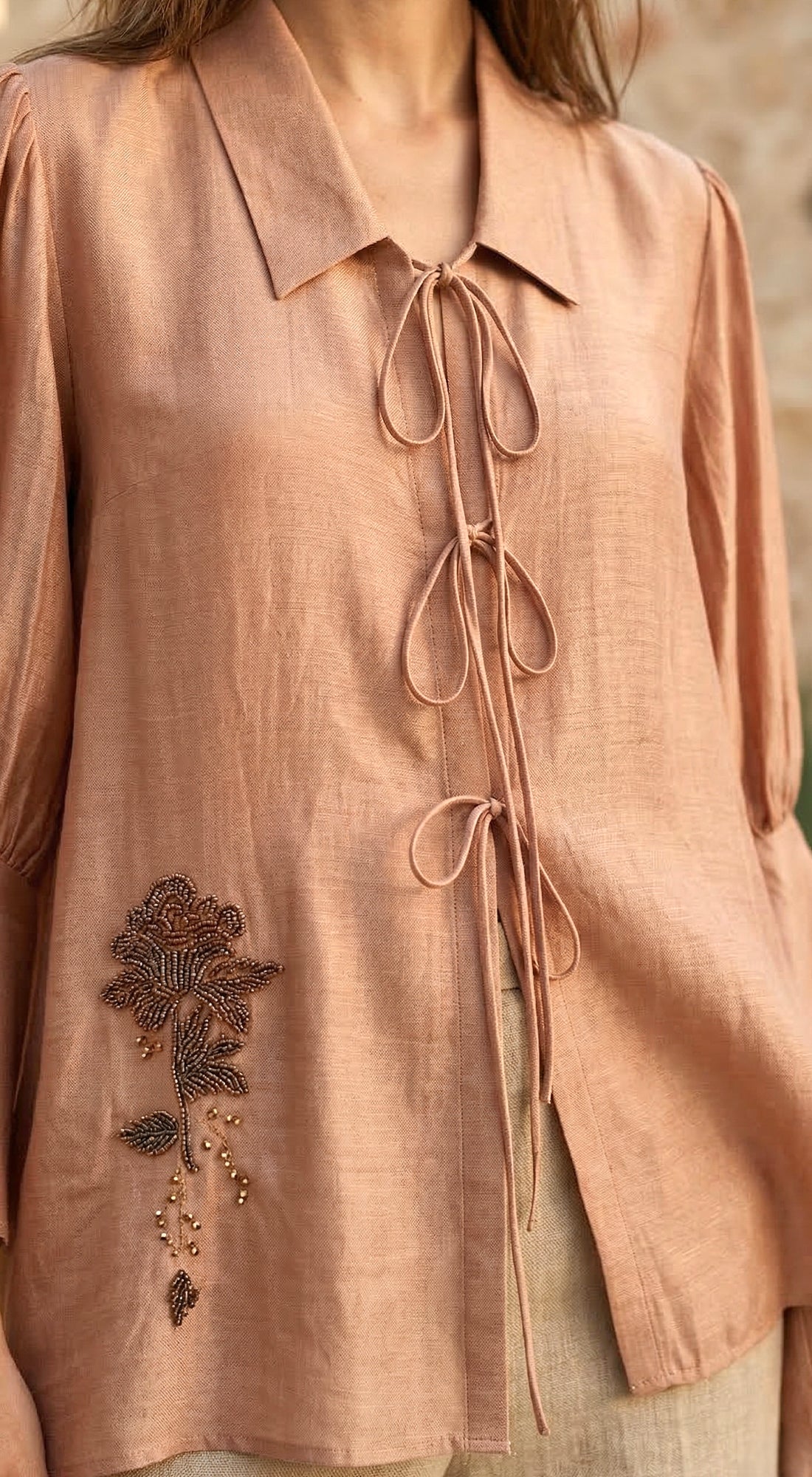 Pink Cotton Silk Shirt
