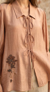 Pink Cotton Silk Shirt