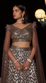 Gold Lehenga Set With Attached Dupatta - Basanti Kapde aur Koffee