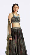 Green Lehenga with Attached Dupatta - Basanti Kapde aur Koffee