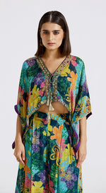 Multicoloured Sharara Set With Cape - Basanti Kapde aur Koffee
