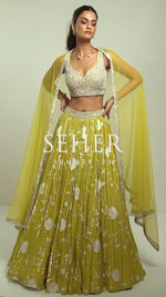 Lime Embroidered Lehenga Set