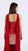 Red Sequins Sharara Set - Basanti Kapde aur Koffee