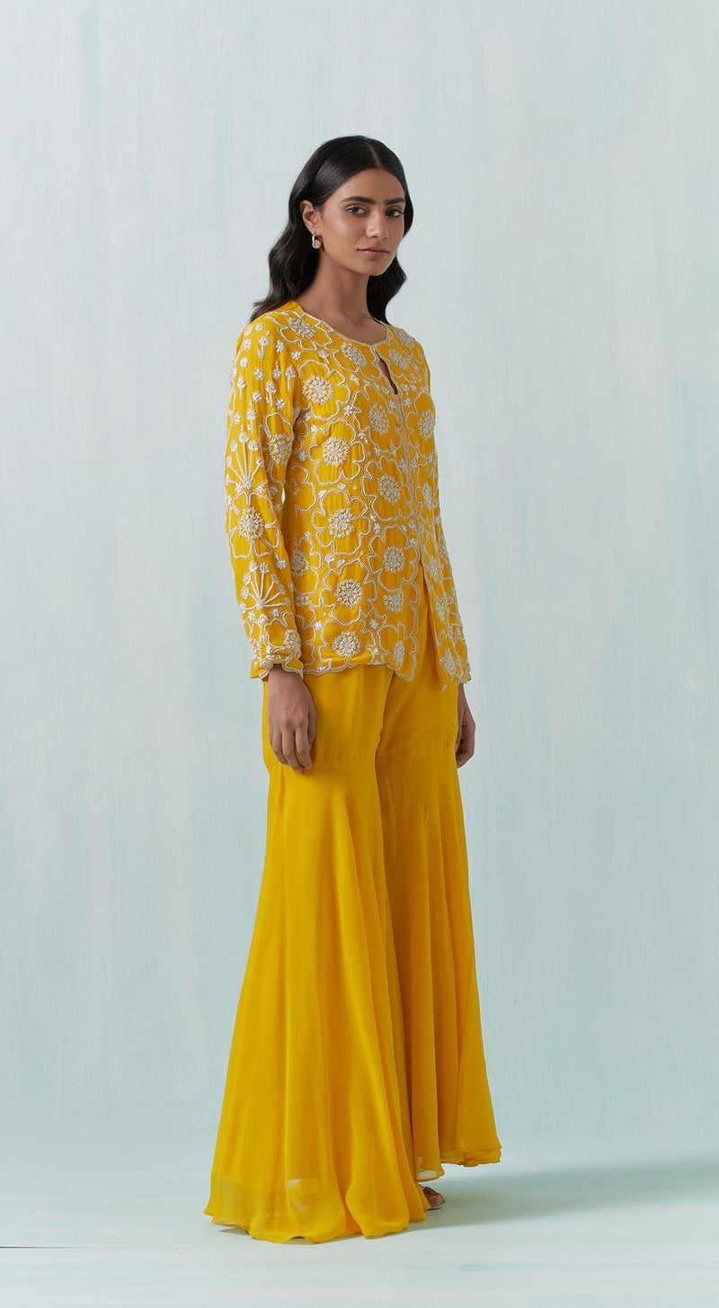 Yellow Embroidered Co-Ords - Basanti Kapde aur Koffee