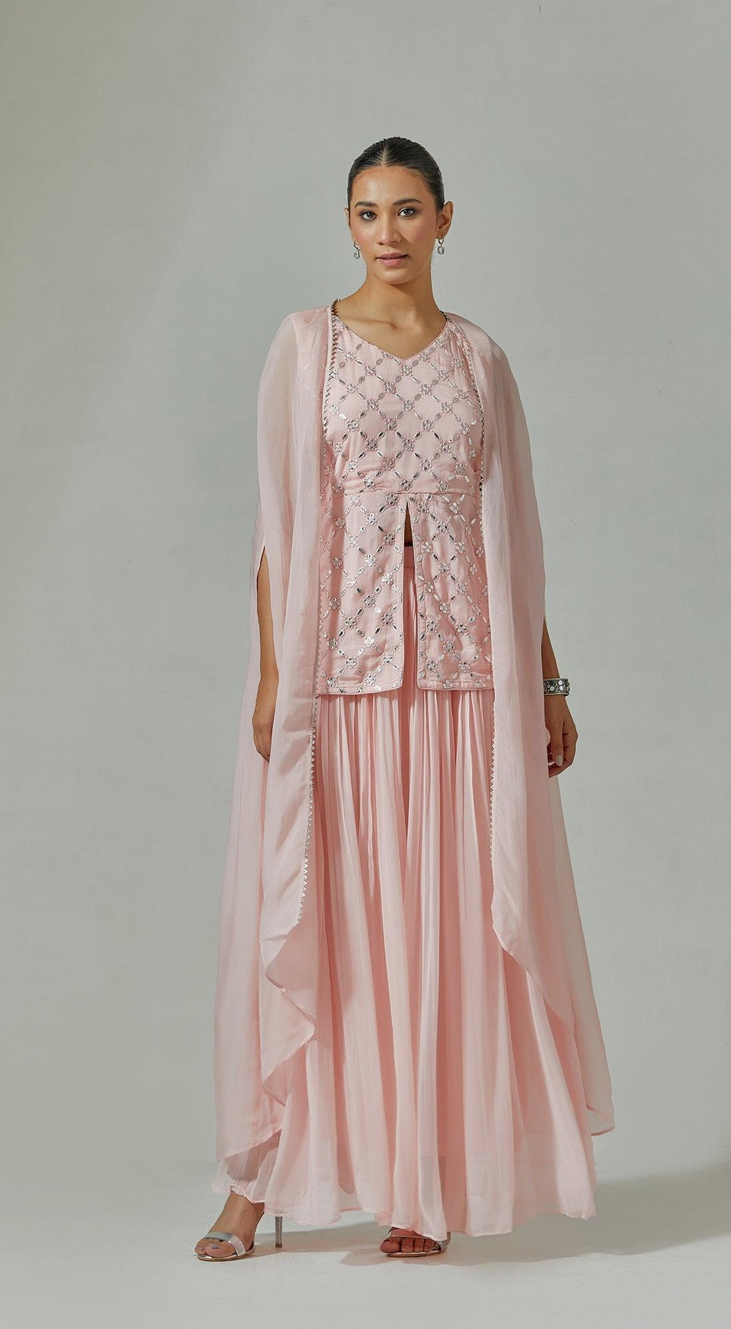 Cape Style dress Basanti Kapde aur Koffee